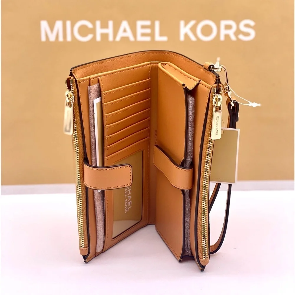 Michael Kors DoubleZip Wallet Wristlet Phone Case Cider